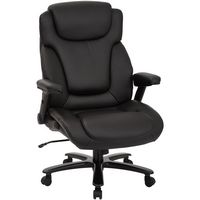 Pro-line II - Big and Tall 5-Pointed Star Bonded Leather Executive Chair - Black - Large Front