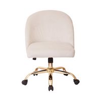 OSP Home Furnishings - Layton Mid Back Office Chair - Gold/Oyster - Large Front