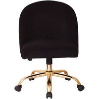 OSP Home Furnishings - Layton Mid Back Office Chair - Black/Gold - Large Front