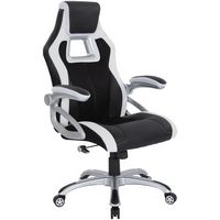 OSP Home Furnishings - Race Gaming Chair - White/Black - Large Front