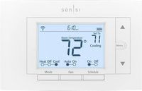 Emerson - Sensi Smart Programmable Wi-Fi Thermostat- Works with Alexa - White - Large Front