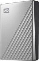 WD - My Passport Ultra for Mac 4TB External USB 3.0 Portable Hard Drive - Silver - Large Front