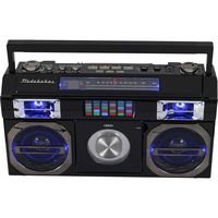 Studebaker - Bluetooth Boombox with FM Radio, CD Player, 10 watts RMS - Black - Large Front