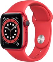 Apple Watch Series 6 (GPS + Cellular) 40mm Aluminum Case with Red Sport Band - (PRODUCT)RED (Veri... - Large Front