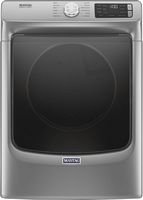 Maytag - 7.3 Cu. Ft. Stackable Gas Dryer with Steam and Extra Power Button - Metallic Slate - Large Front