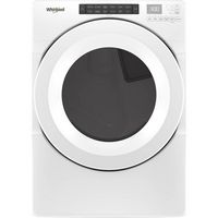 Whirlpool - 7.4 Cu. Ft. Stackable Electric Dryer with Wrinkle Shield Option - White - Large Front