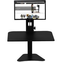 Victor - High Rise Sit-Stand Desk Converter - Black - Large Front
