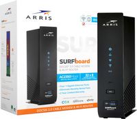 ARRIS - SURFboard DOCSIS 3.0 Cable Modem & AC2350 Wi-Fi Router Combo - Black - Large Front