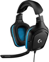 Logitech - G432 Wired Gaming Headset for PC - Black/Blue - Large Front