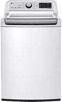 LG - 5.0 Cu. Ft. High-Efficiency Smart Top Load Washer with TurboWash3D Technology - White - Large Front