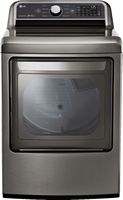 LG - 7.3 Cu. Ft. Smart Electric Dryer with Sensor Dry - Graphite Steel - Large Front