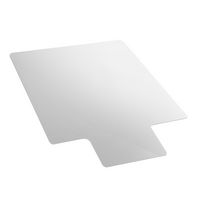 Floortex - Executive Lipped Polycarbonate Chair Mat for Hard Floor 48 x 53 inches - Clear - Large Front