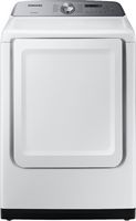 Samsung - 7.4 Cu. Ft. Electric Dryer with Sensor Dry - White - Large Front