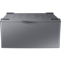 Samsung - Washer/Dryer Laundry Pedestal with Storage Drawer - Platinum - Large Front
