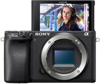 Sony - Alpha 6400 APS-C Mirrorless Camera 4K Video Camera (Body Only) - Black - Large Front