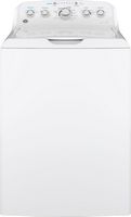 GE - 4.5 cu ft Top Load Washer with Precise Fill, Deep Fill, Deep Clean and Deep Rinse - White on... - Large Front