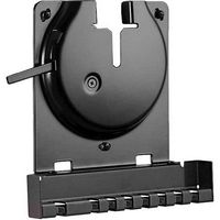 Sanus - Slim Wall Mount for Sonos Amp - Black - Large Front