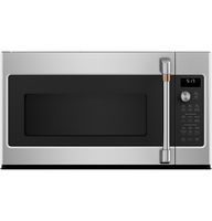 Café - 1.7 Cu. Ft. Convection Over-the-Range Microwave with Sensor Cooking - Stainless Steel - Large Front