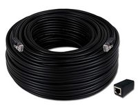 Night Owl - 100 ft. Cat-5e Ethernet Cable - Black - Large Front