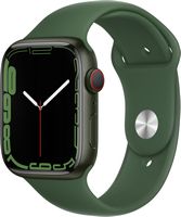 Apple Watch Series 7 (GPS + Cellular) 45mm Aluminum Case with Clover Sport Band - Green - Large Front