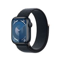 Apple Watch Series 9 (GPS) 41mm Midnight Aluminum Case with Midnight Sport Loop with Blood Oxygen... - Large Front