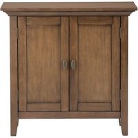 Simpli Home - Redmond SOLID WOOD 32 inch Wide Transitional Low Storage Cabinet - Rustic Natural A... - Large Front