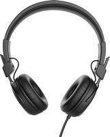 JLab - Studio Wired On-Ear Headphones - Black - Large Front