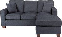 OSP Home Furnishings - Russell L-Shape Sectional Sofa - Navy - Large Front