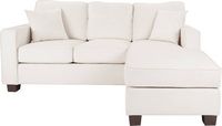 OSP Home Furnishings - Russell L-Shape Sectional Sofa - White - Large Front