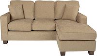 OSP Home Furnishings - Russell L-Shape Sectional Sofa - Brown - Large Front