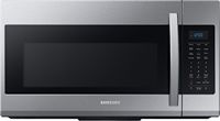 Samsung - 1.9 Cu. Ft.  Over-the-Range Microwave with Sensor Cook - Stainless Steel - Large Front