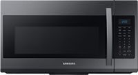 Samsung - 1.9 Cu. Ft.  Over-the-Range Microwave with Sensor Cook - Black Stainless Steel - Large Front