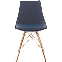 OSP Home Furnishings - Oakley Chair - Navy/Gold - Large Front