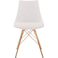 OSP Home Furnishings - Oakley Chair - White/Gold - Large Front