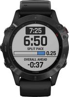 Garmin - fēnix 6 Pro GPS Smartwatch 47mm Fiber-Reinforced Polymer - Black - Large Front