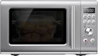 Breville - the Compact Wave Soft Close 0.9 Cu. Ft. Microwave - Brushed Stainless Steel - Large Front