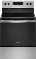 Whirlpool - 5.3 Cu. Ft. Freestanding Electric Range with Steam-Cleaning and Frozen Bake™ - Stainl... - Large Front