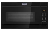Maytag - 1.7 Cu. Ft. Over-the-Range Microwave - Black - Large Front