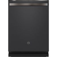GE - Top Control Built-In Dishwasher with Stainless Steel Tub, 3rd Rack, 46dBA - Black Slate - Large Front