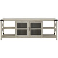 Walker Edison - Farmhouse TV Stand Cabinet for Most TVs Up to 78