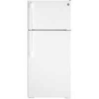 GE - 16.6 Cu. Ft. Top-Freezer Refrigerator - White - Large Front