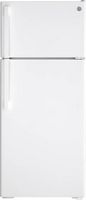 GE - 17.5 Cu. Ft. Top-Freezer Refrigerator with LED Interior Lighting - White - Large Front