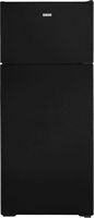 Hotpoint - 17.5 Cu. Ft. Top-Freezer Refrigerator with LED Interior Lighting - Black - Large Front