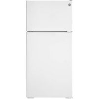 GE - 16.6 Cu. Ft. Top-Freezer Refrigerator - White - Large Front