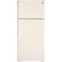 GE - 16.6 Cu. Ft. Top-Freezer Refrigerator with LED Interior Lighting - Bisque - Large Front