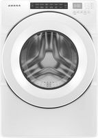 Amana - 4.3 Cu. Ft. High Efficiency Stackable Front Load Washer with 14 Cycle Options - White - Large Front