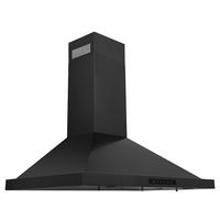 ZLINE - 30 inches - Externally Vented - Wall Range Hood - Black Stainless Steel - Large Front