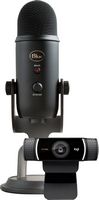 Blue Microphones - Pro Streamer Pack with Blue Yeti USB Microphone & Logitech C922 Pro HD Webcam - Large Front