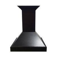 ZLINE - 30 inches - Externally Vented - Wall Range Hood - Black Painted - Large Front