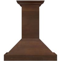 ZLINE - 36 inches - Externally Vented - Wall Range Hood - Walnut/Antigua - Large Front